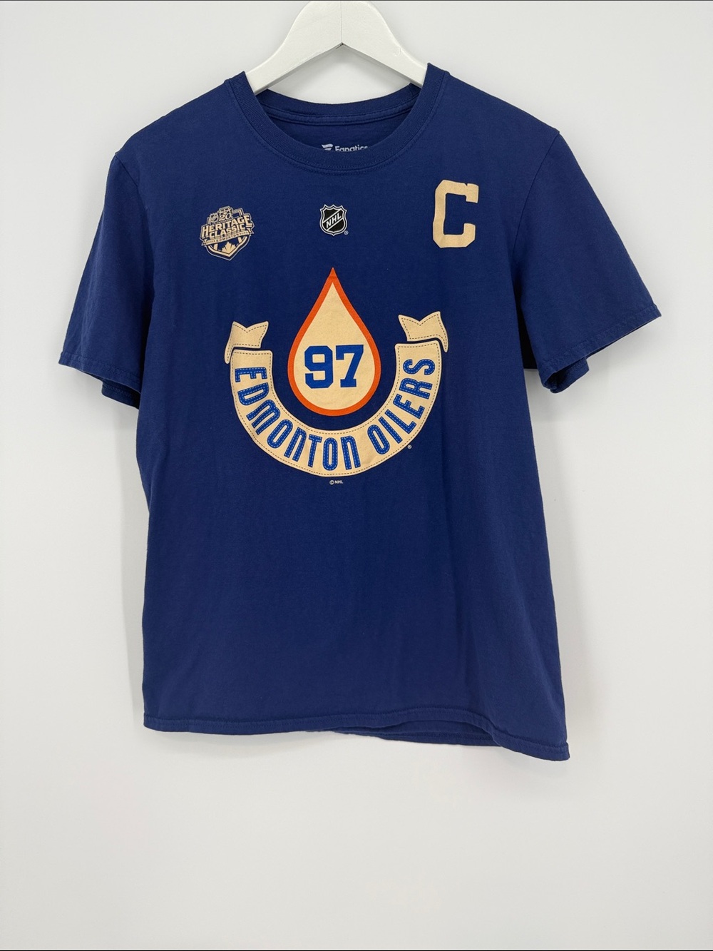 Fanatics Edmonton Oilers Connor McDavid 2023 Heritage Classic T-Shirt